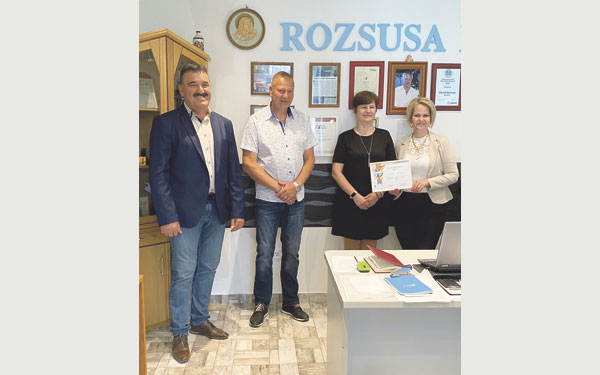 Újabb elismerés a dombóvári Rozsusa-Bau Kft-nek