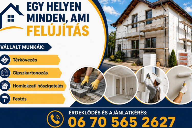 Egy helyen minden, ami felújítás