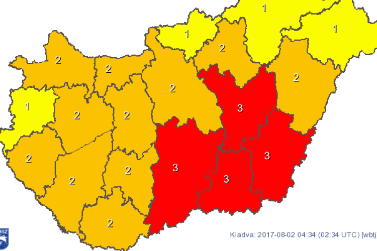Egyre többfelé már harmadfokú a figyelmeztetés a hőség miatt