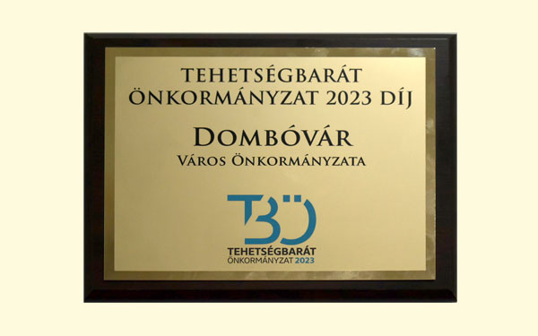 Tehetségbarát Önkormányzat díjjal büszkélkedhet Dombóvár